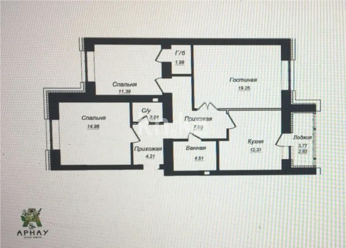 Продажа 3-комнатной квартиры, 81.27 м², пр. Аль-Фараби, дом  15 в Астане - фото 6