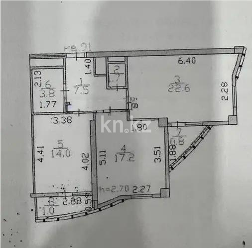 Продажа 2-комнатной квартиры, 69 м² в Астане