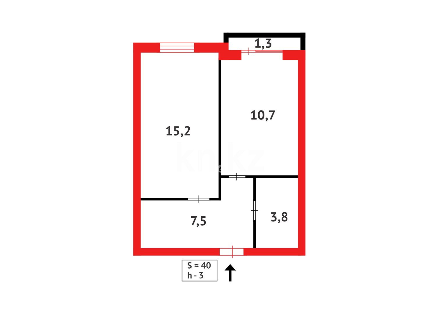 Продажа 1-комнатной квартиры, 40 м² в Караганде - фото 13
