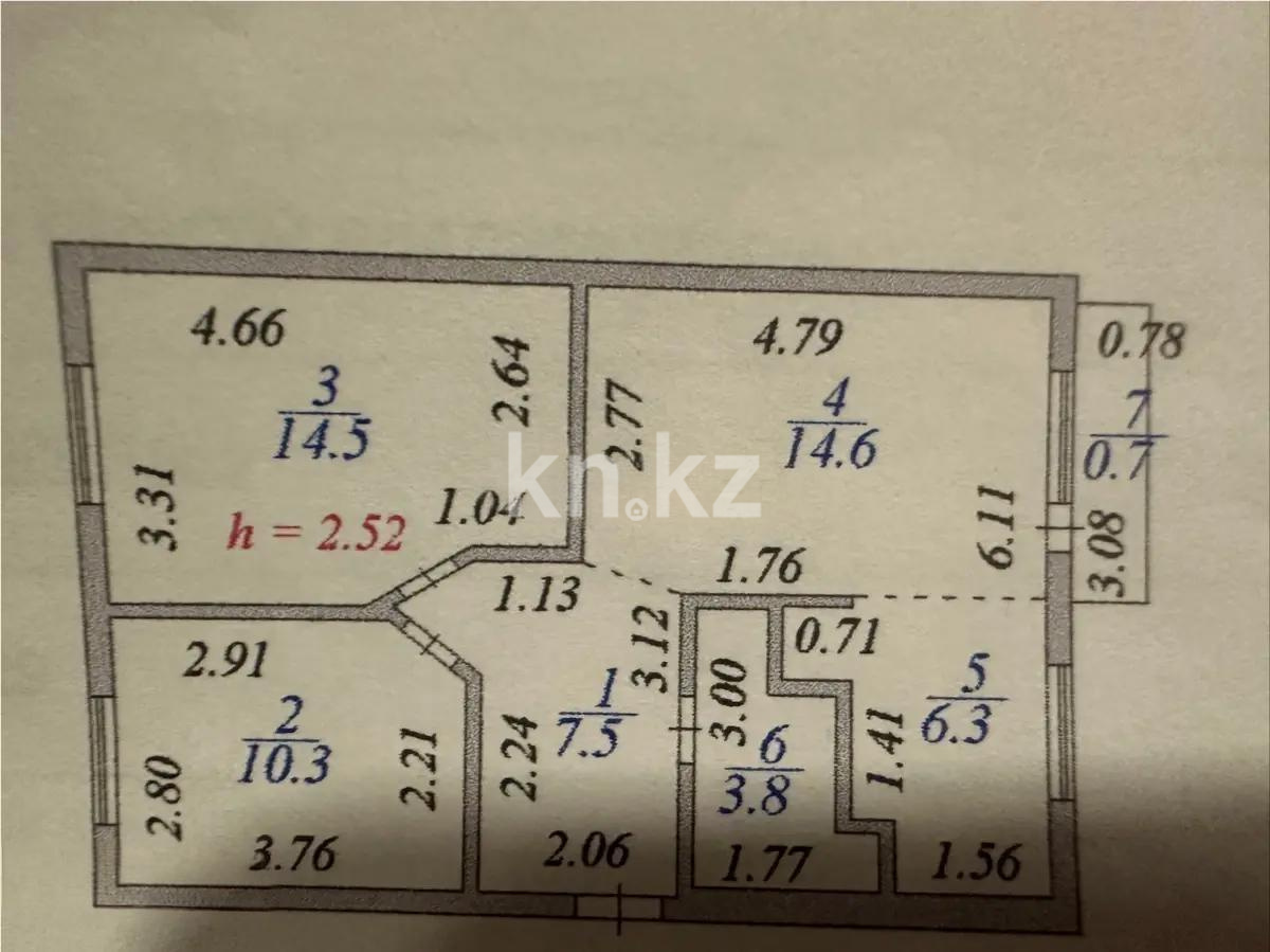 Продажа 3-комнатной квартиры, 59 м², ул. Дукенулы, дом  1 в Астане - фото 4