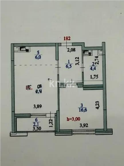 Продажа 2-комнатной квартиры, 52.1 м² в Астане - фото 2