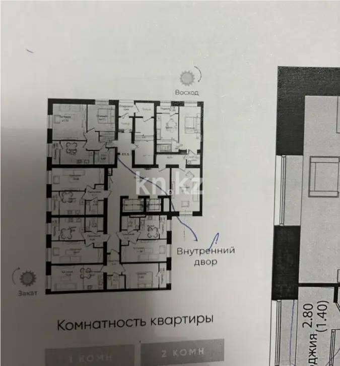 Продажа 2-комнатной квартиры, 60 м², ул. Е-15, дом  16 в Астане - фото 2