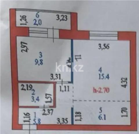 Продажа 2-комнатной квартиры, 42 м² в Астане - фото 3