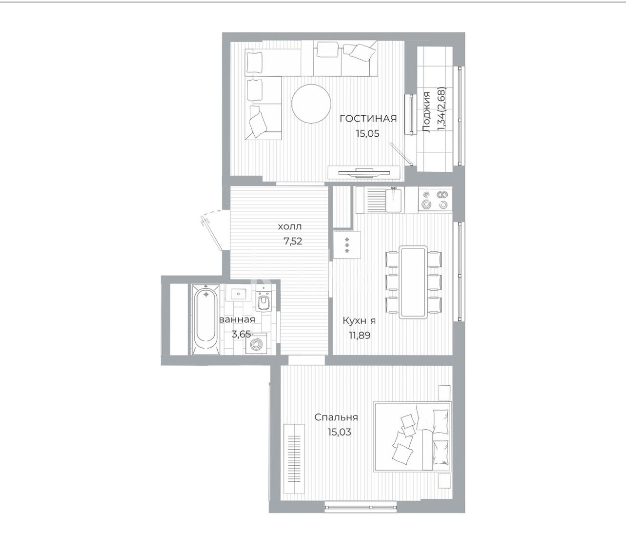 Продажа 2-комнатной квартиры, 56 м², пр. Туран, дом  39/3 - ул. Сыганак в Астане - фото 18