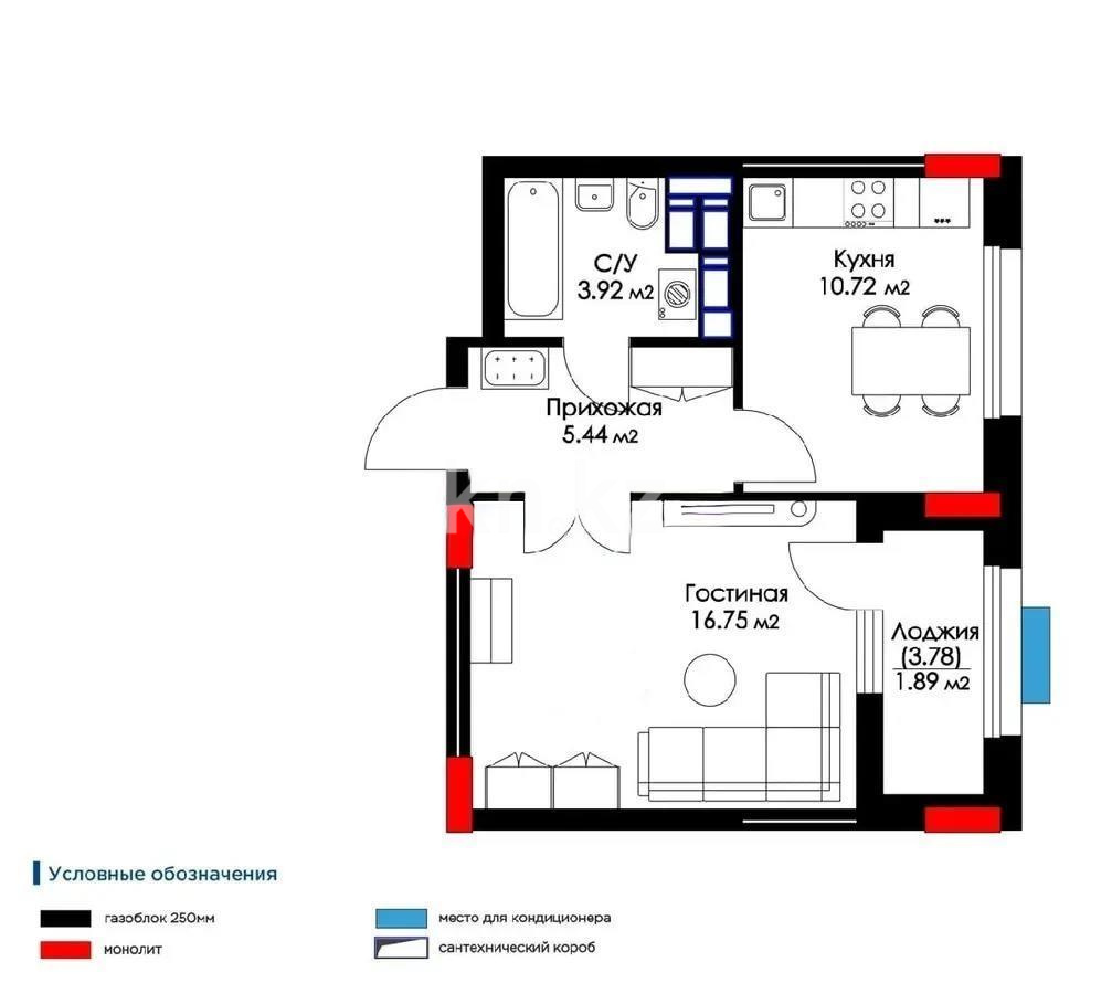 Продажа 1-комнатной квартиры, 40 м², ул. Е-669, дом  4 в Астане - фото 5