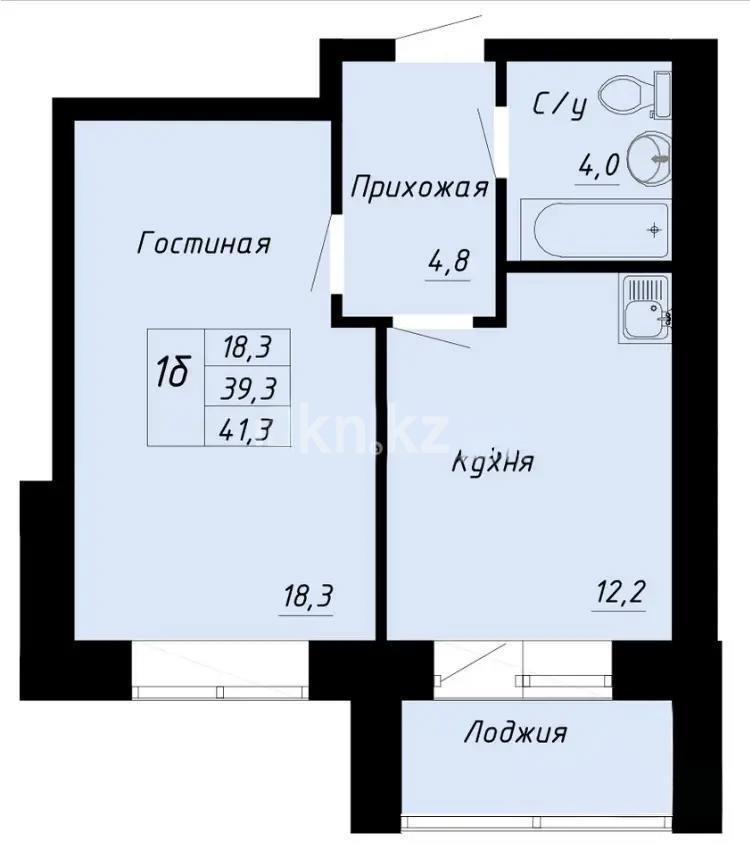 Продажа 1-комнатной квартиры, 41.3 м² в Астане - фото 3