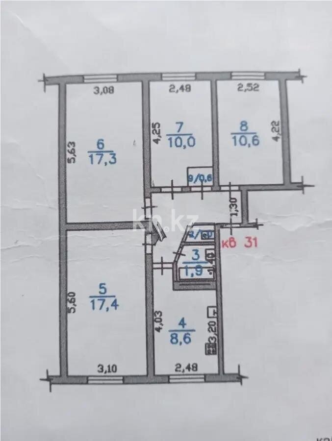 Продажа 4-комнатной квартиры, 74 м² в Алматы