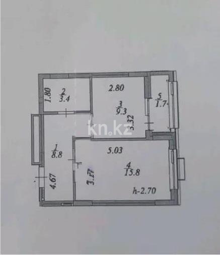 Продажа 1-комнатной квартиры, 39 м² в Астане