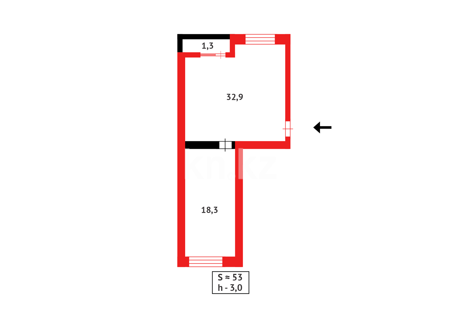 Продажа 2-комнатной квартиры, 52 м² в Караганде - фото 20