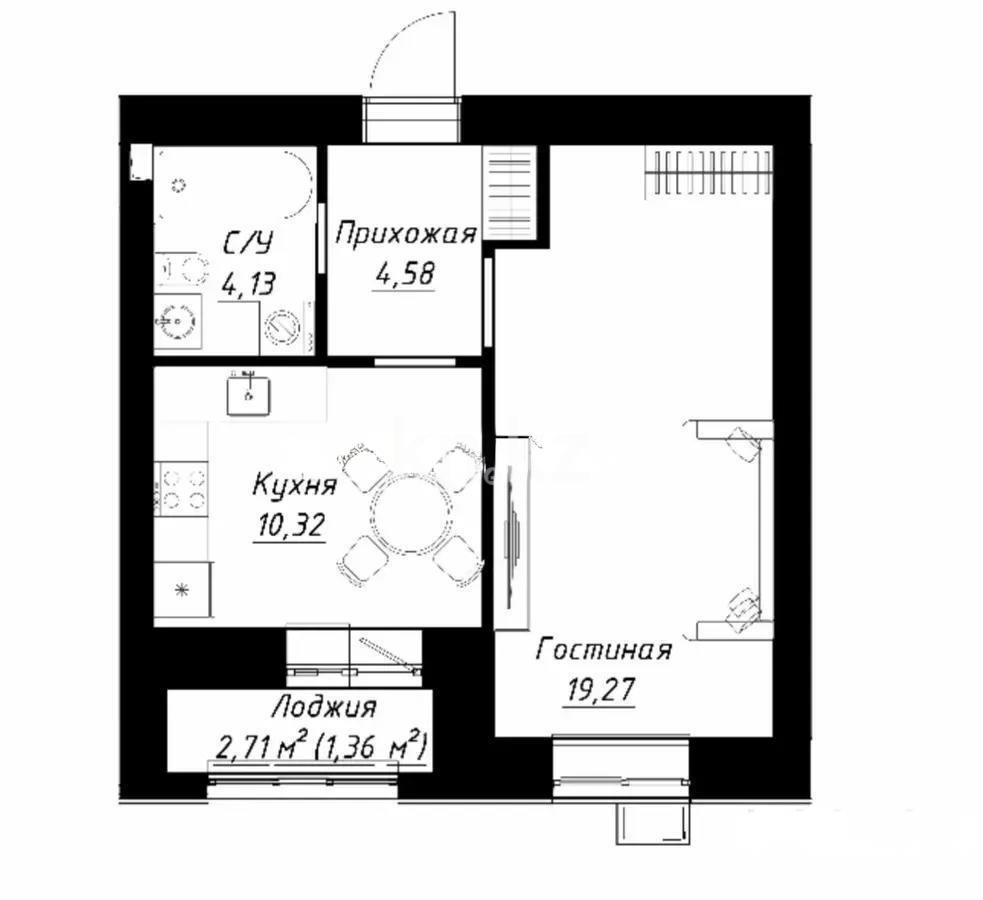 Продажа 1-комнатной квартиры, 40 м², ул. Айтматова, дом  33 в Астане