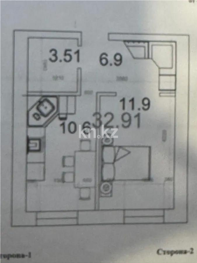 Продажа 1-комнатной квартиры, 35 м², ул. Кенесары, дом  6 стр в Астане