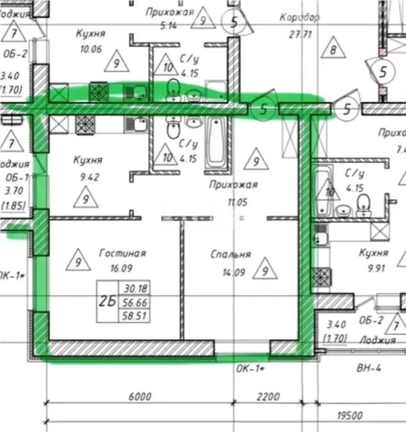 Продажа 2-комнатной квартиры, 57.3 м², ул. Айтматова, дом  33 стр в Астане - фото 4