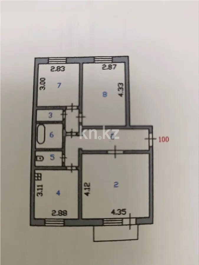 Продажа 3-комнатной квартиры, 65.9 м² в Астане - фото 8