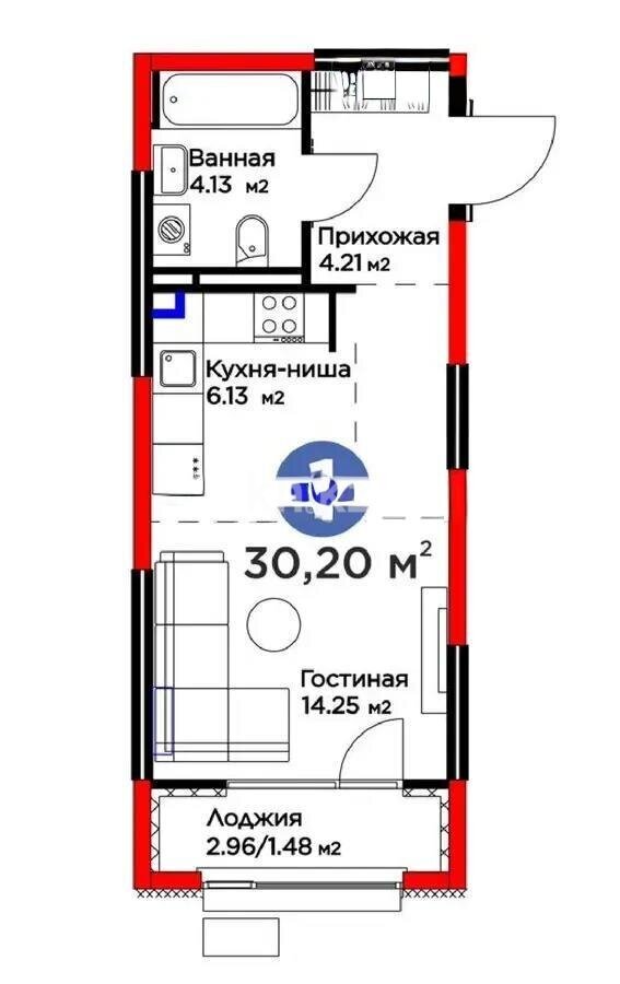 Продажа 1-комнатной квартиры, 30.2 м² в Алматы - фото 2