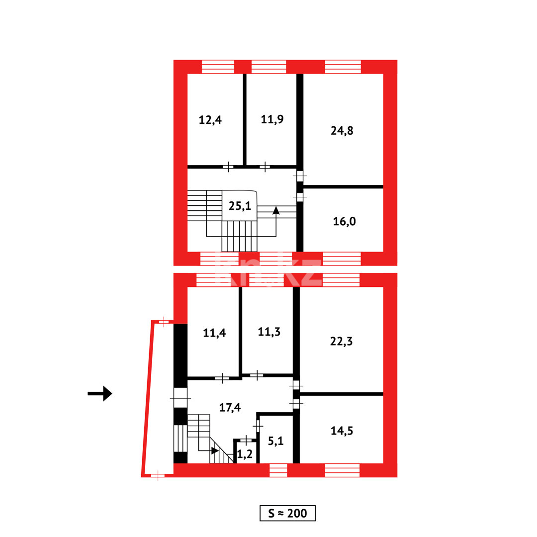 Продажа 6-комнатного дома, 200 м², ул. Четская в Караганде - фото 26