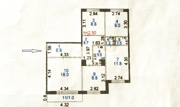Продажа 4-комнатной квартиры, 77 м², ул. Язева, дом  10 в Караганде - фото 35