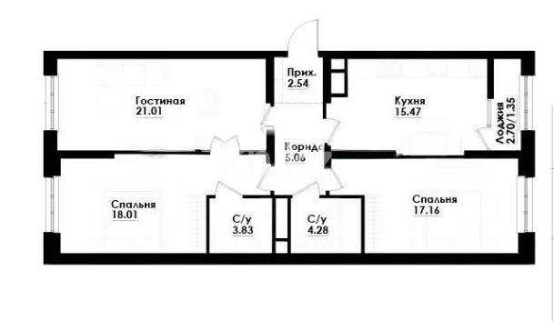Продажа 3-комнатной квартиры, 88.71 м², ул. Толе би, дом  290/1 в Алматы