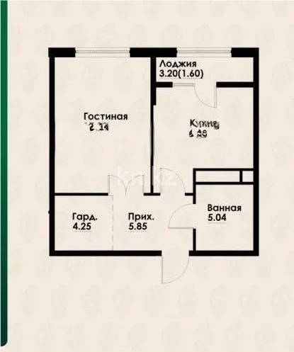 Продажа 1-комнатной квартиры, 45.5 м² в Алматы - фото 2