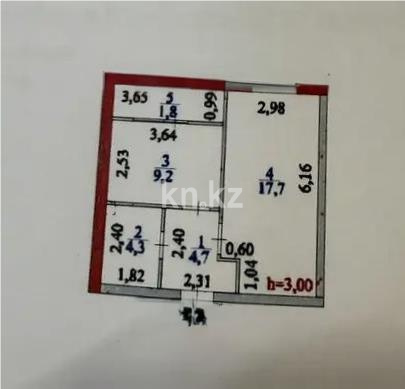 Продажа 1-комнатной квартиры, 37.7 м² в Астане