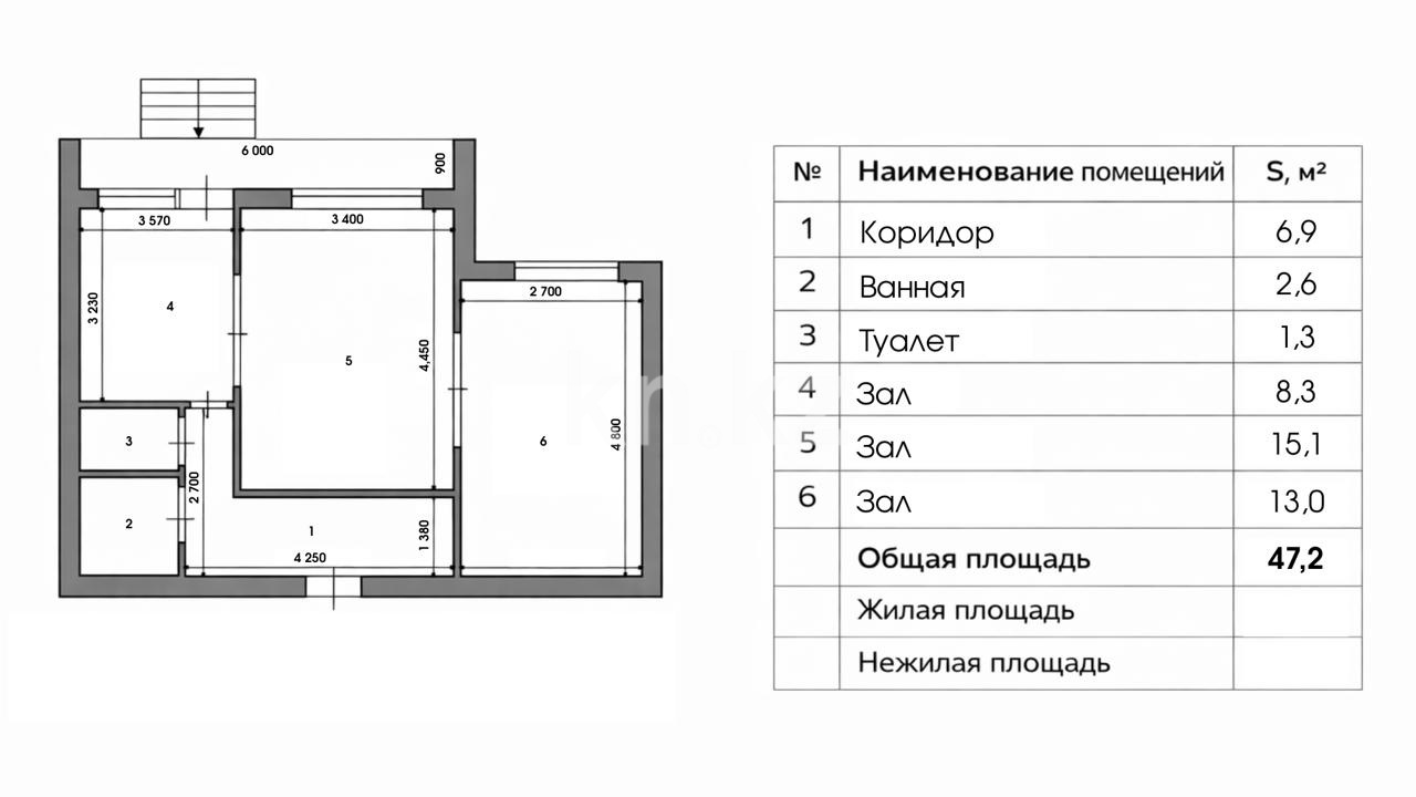 Продажа помещения, 47.2 м² в Караганде - фото 6