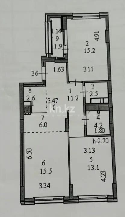 Продажа 3-комнатной квартиры, 72.3 м² в Астане - фото 6