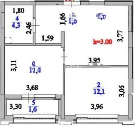 Продажа 1-комнатной квартиры, 48.44 м² в Астане