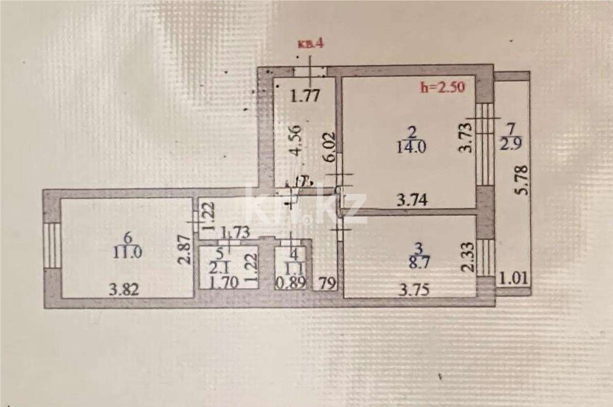 Продажа 2-комнатной квартиры, 51.6 м², ул. Акан Серы, дом  59/1 в Астане - фото 6