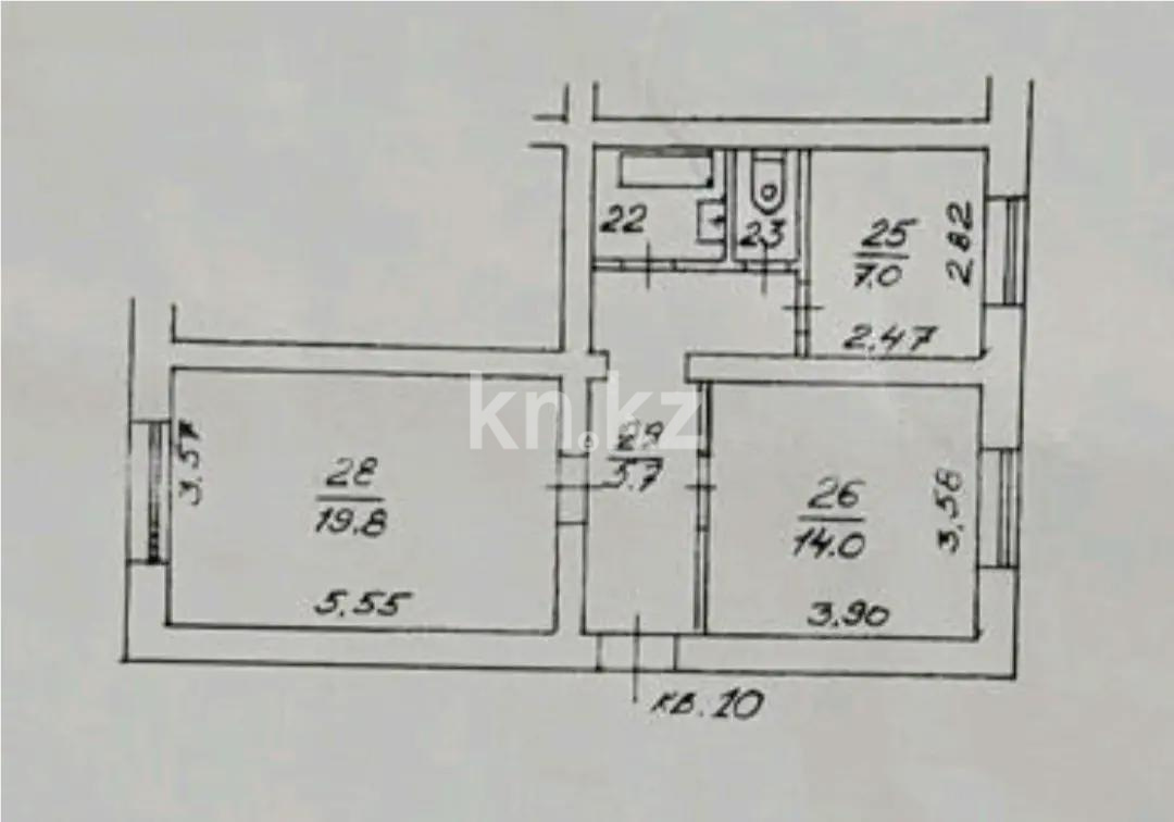 Продажа 2-комнатной квартиры, 54 м², пр. Абылай хана, дом  18 в Алматы - фото 2