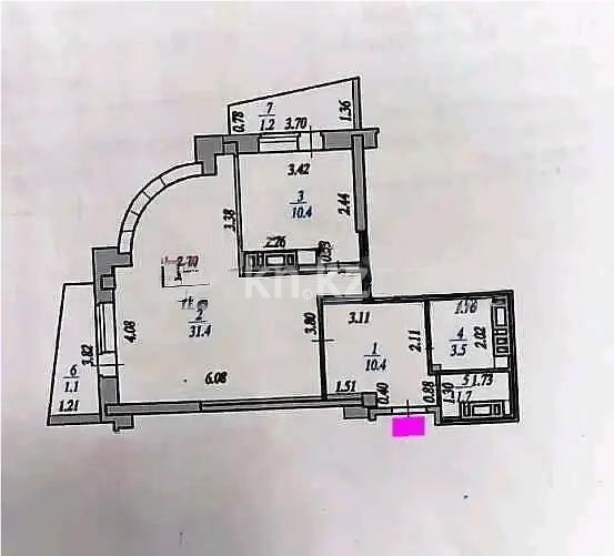 Продажа 2-комнатной квартиры, 60 м², ул. Иманбаевой, дом  7б в Астане - фото 3