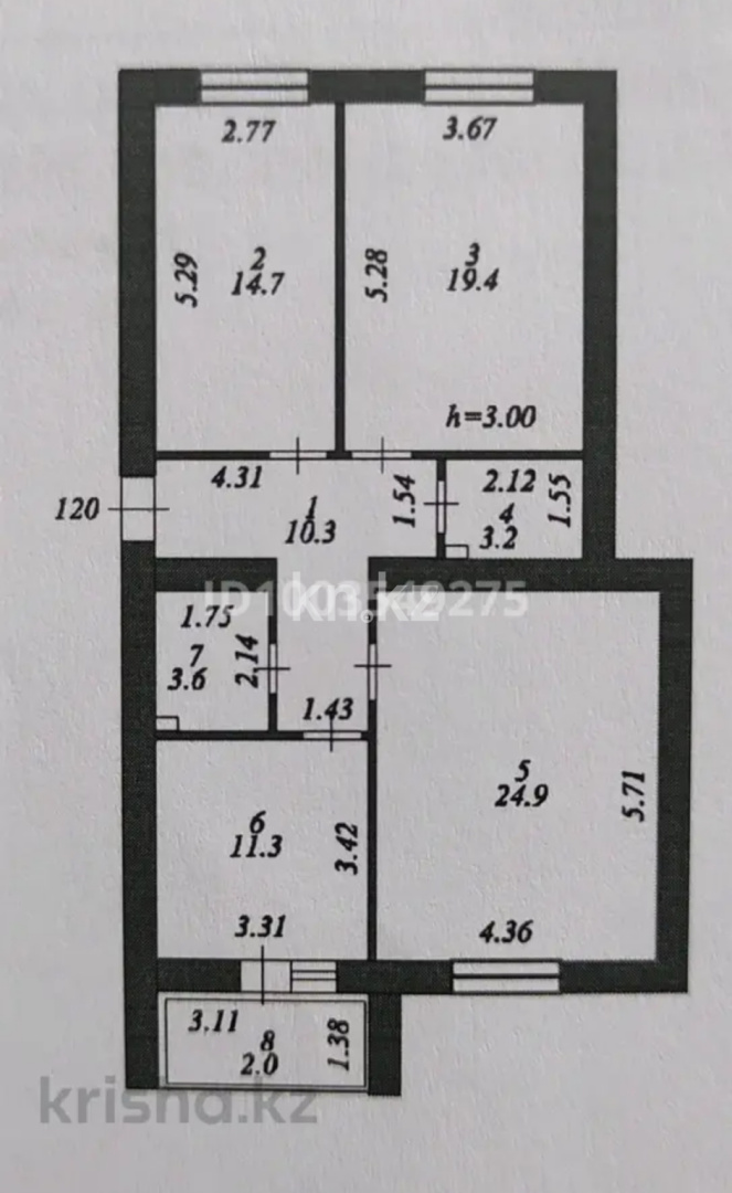 Продажа 3-комнатной квартиры, 89.4 м² в Астане - фото 3