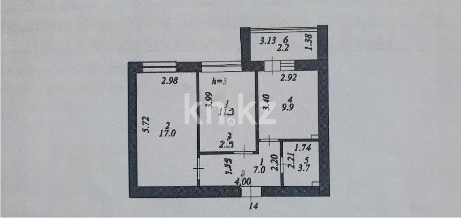 Продажа 2-комнатной квартиры, 52 м², ул. А-52, дом  8 в Астане - фото 3