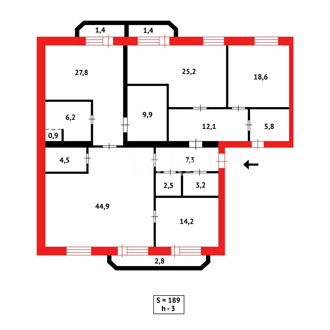Продажа 4-комнатной квартиры, 188 м² в Караганде - фото 31
