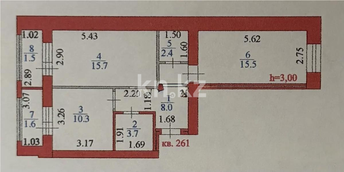 Продажа 2-комнатной квартиры, 58.7 м² в Астане - фото 6