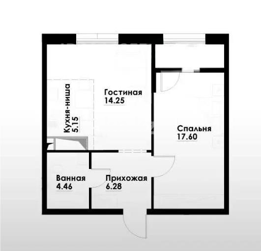 Продажа 2-комнатной квартиры, 49.19 м² в Алматы