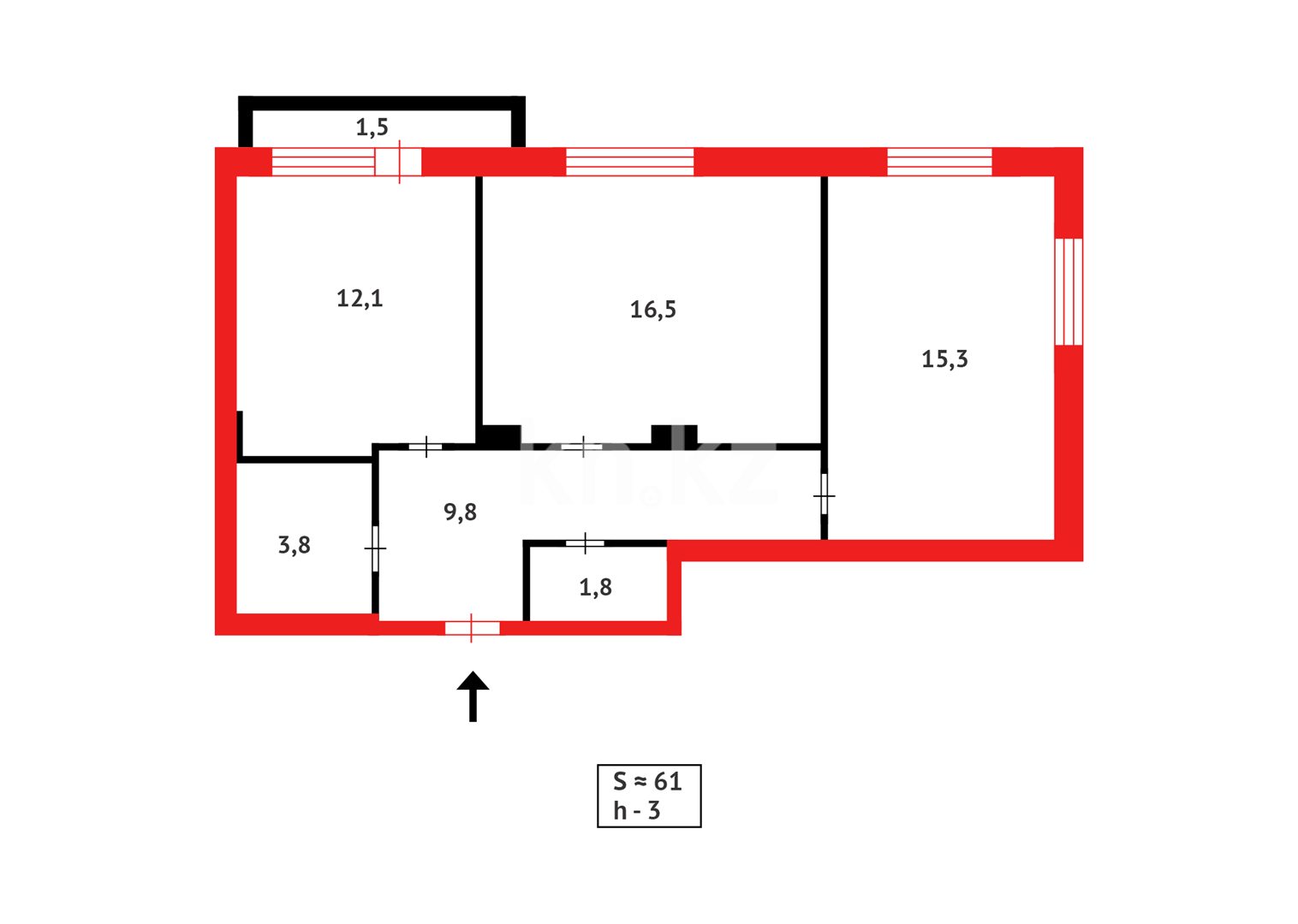 Продажа 2-комнатной квартиры, 61 м² в Астане - фото 15