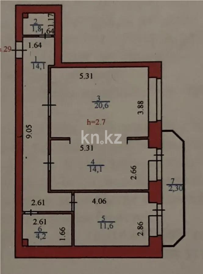 Продажа 2-комнатной квартиры, 69 м² в Астане - фото 6