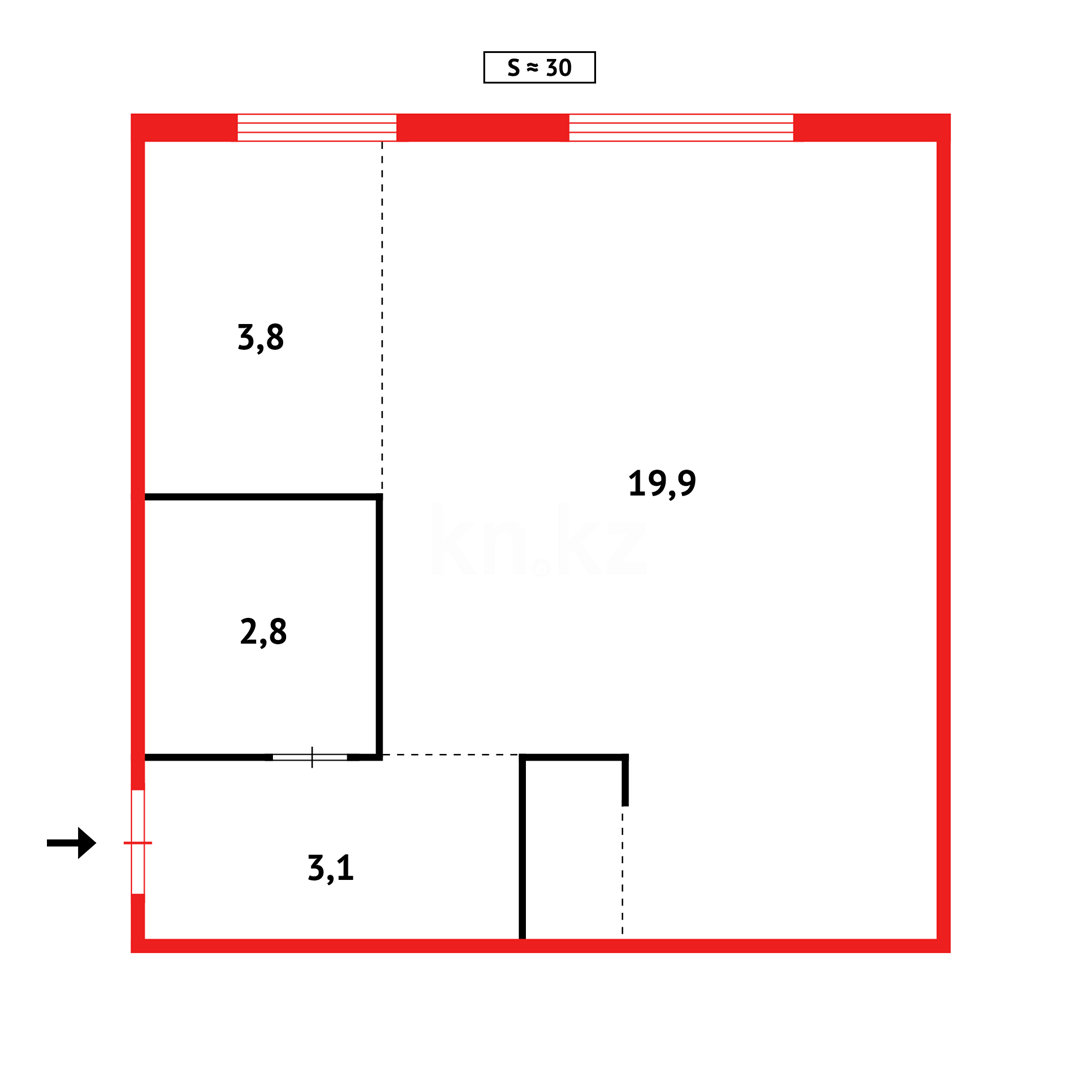 Продажа 1-комнатной квартиры, 30 м² в Караганде
