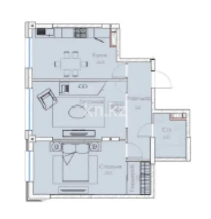 Продажа 2-комнатной квартиры, 69.8 м² в Алматы