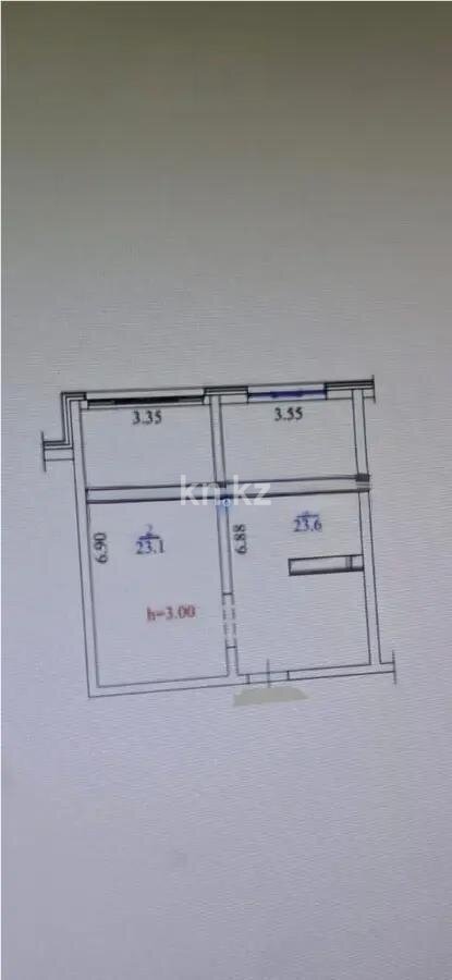 Продажа 1-комнатной квартиры, 46.7 м² в Алматы