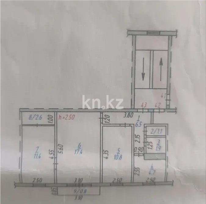 Продажа 3-комнатной квартиры, 57 м² в Темиртау - фото 7