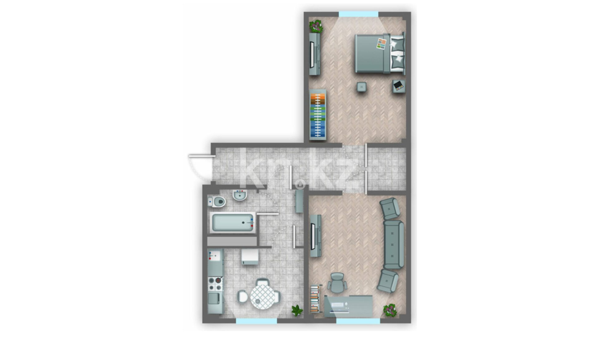 ЖК Eltai, 2-комнатная, цена 26 714 000 ₸, 380 000 ₸&nbsp;/&nbsp;м²