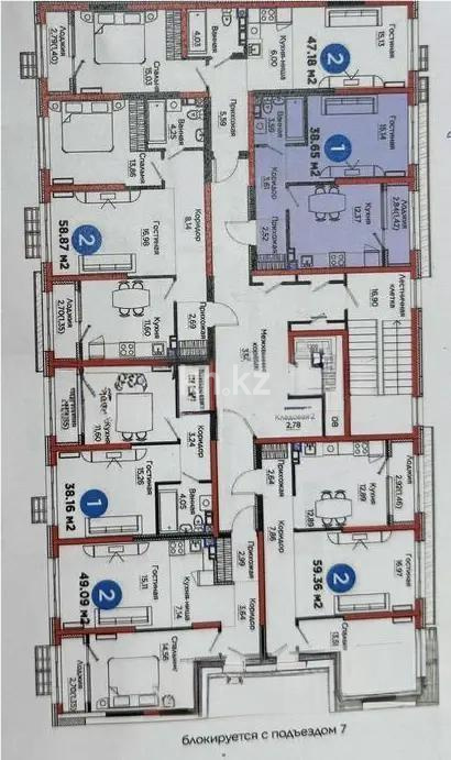 Продажа 1-комнатной квартиры, 38.65 м², ул. Тараз, дом  8/1 стр в Алматы