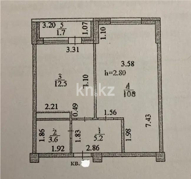 Продажа 1-комнатной квартиры, 46.2 м², ул. Сатпаева, дом  20/1 в Астане - фото 4