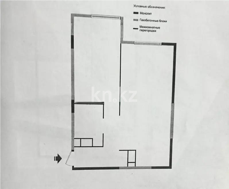 Продажа 2-комнатной квартиры, 48 м² в Алматы