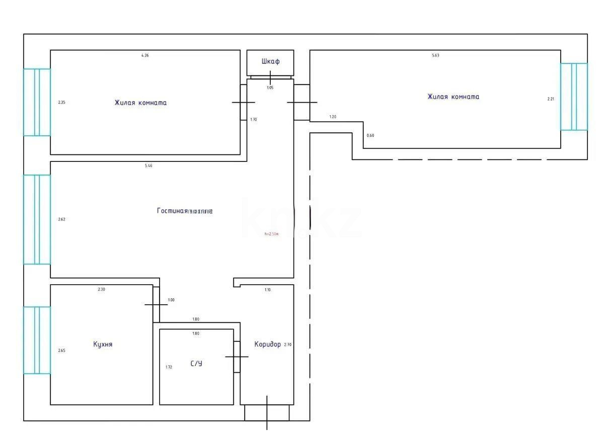 Продажа 3-комнатной квартиры, 52 м² в Караганде - фото 3