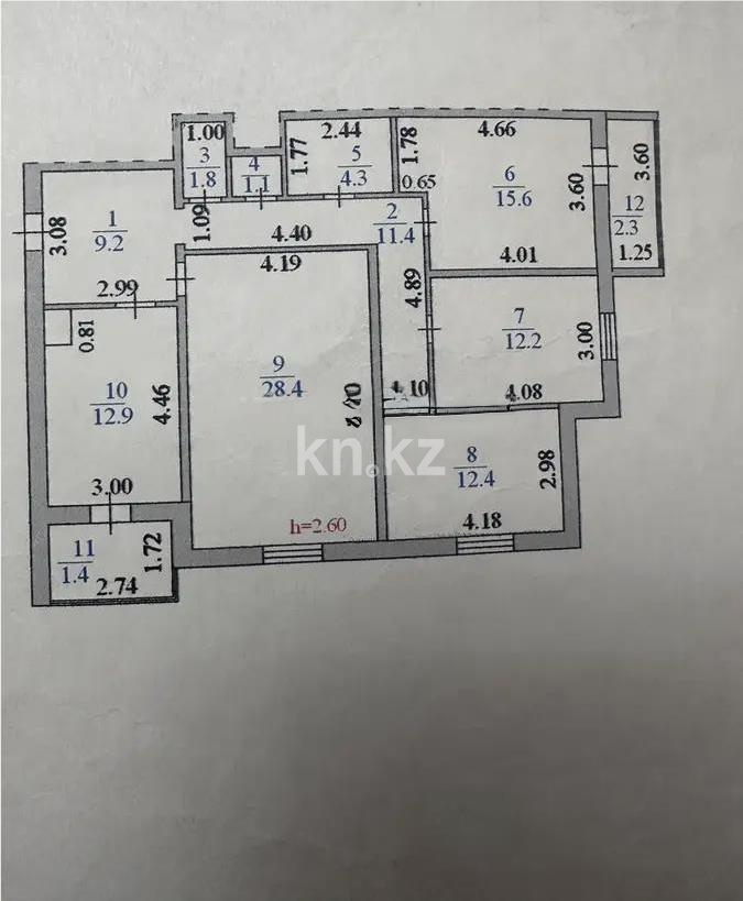 Продажа 4-комнатной квартиры, 113 м², мкр-н. Самал, дом  4 в Астане - фото 5