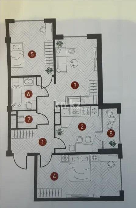 Продажа 3-комнатной квартиры, 81 м² в Алматы