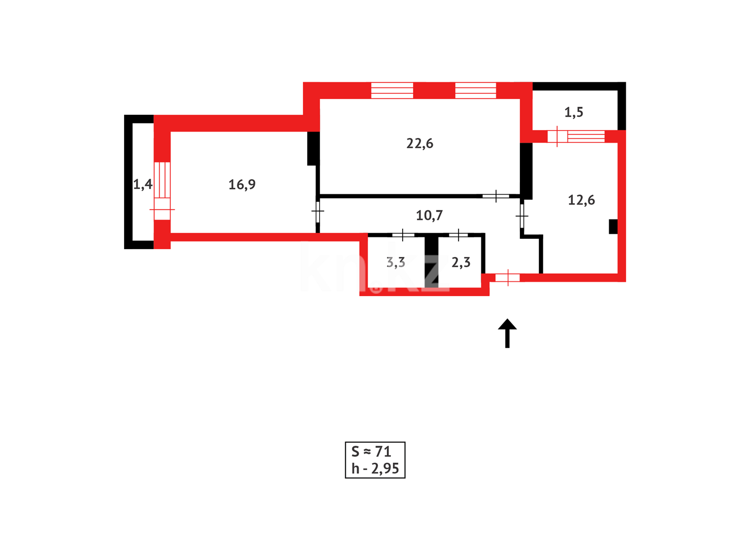 Продажа 2-комнатной квартиры, 71.3 м² в Астане - фото 19