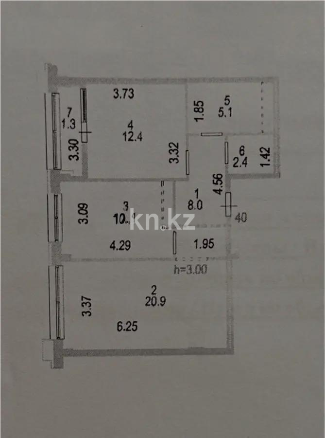 Продажа 2-комнатной квартиры, 62.6 м², ул. Тыныбаева, дом  11 в Астане - фото 6