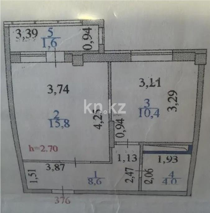 Продажа 1-комнатной квартиры, 40.4 м² в Астане - фото 4